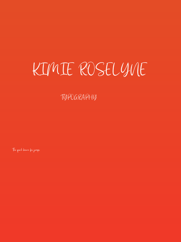Kimie Roselyne Poster