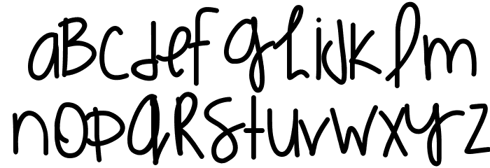 KimmiesHand Font LOWERCASE