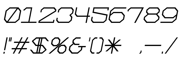 Kimono Geo Italic フォント その他の文字