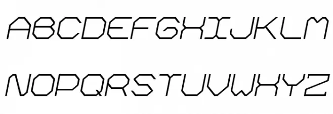 Kimono Geo Italic 字体 大写
