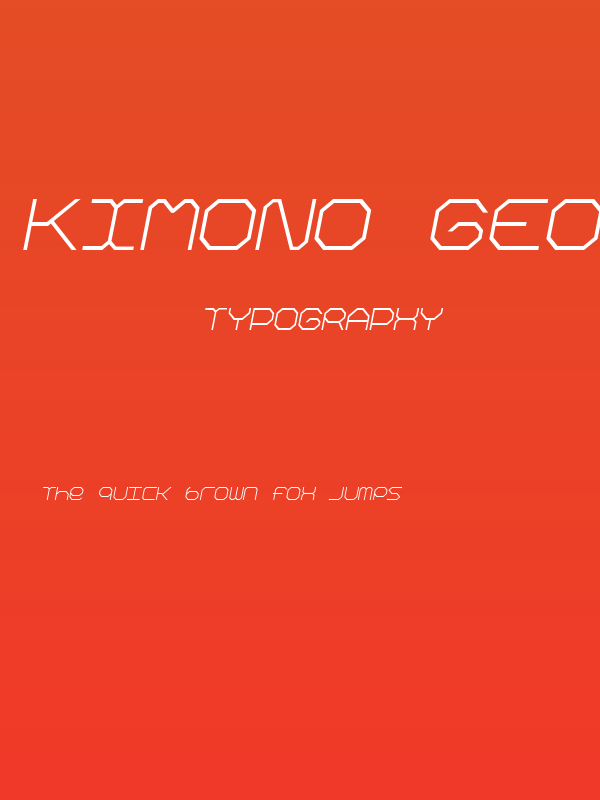 Kimono Geo Italic Poster