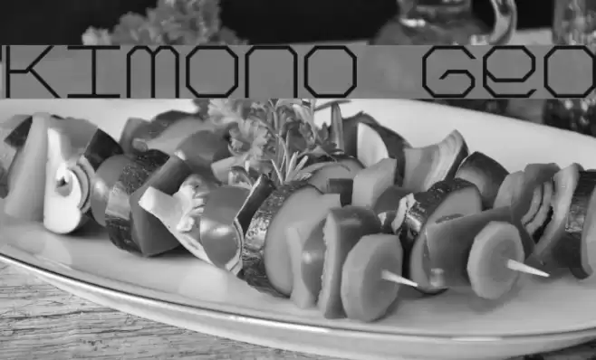 Kimono Geo Font examples