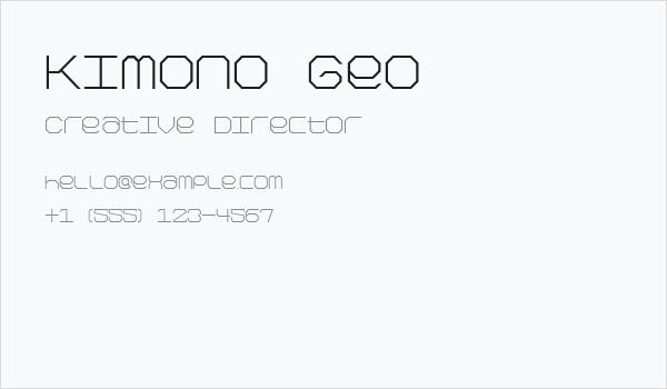 Kimono Geo Business Card