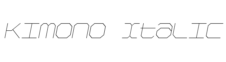 Kimono Italic Font