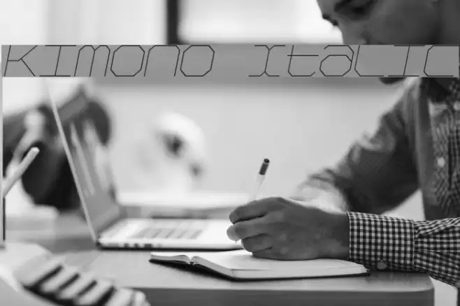 Kimono Italic Font examples