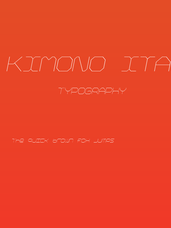 Kimono Italic Poster