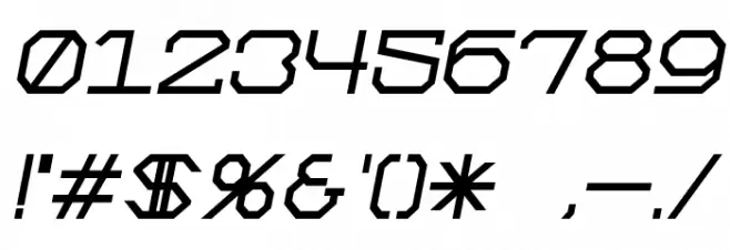 Kimono Kong Italic Font OTHER CHARS