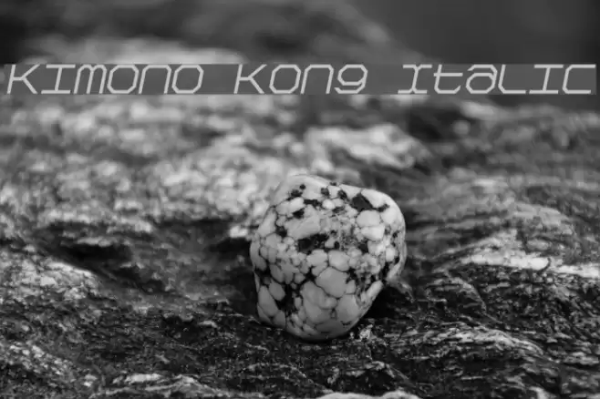 Kimono Kong Italic Font examples