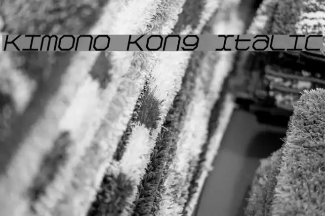 Kimono Kong Italic Font examples
