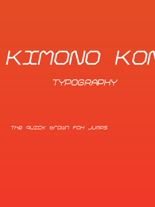 Kimono Kong Italic Poster