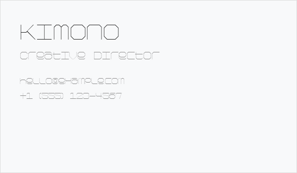 Kimono Business Card