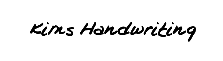 Kims Handwriting  フリーフォントのダウンロード
