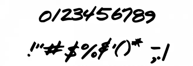 Kims Handwriting Font OTHER CHARS