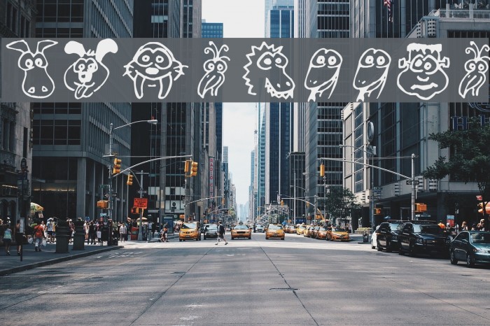 Kims Toons Font examples