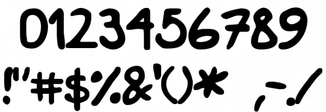 KimsHand-Bold Шрифта ДРУГИЕ символов