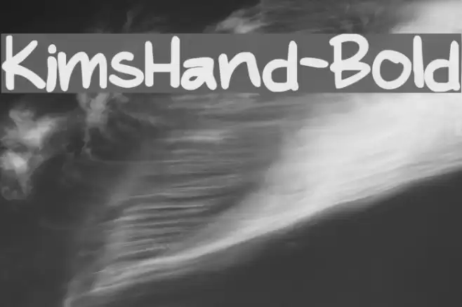 KimsHand-Bold Шрифта examples