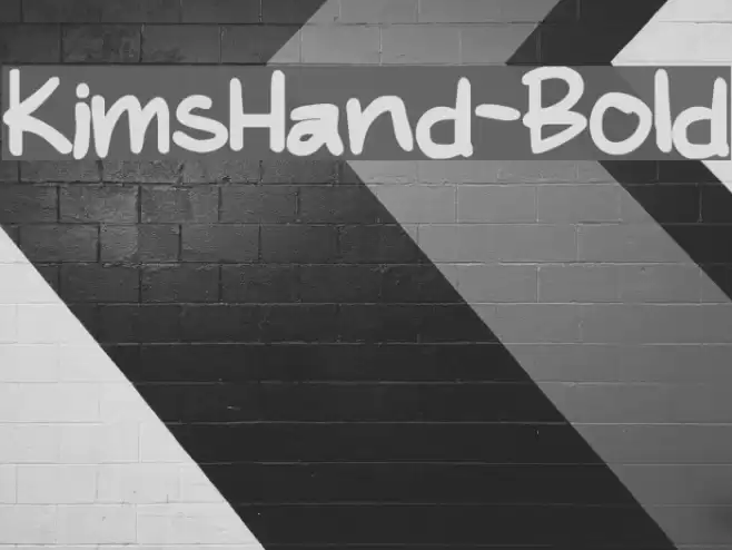 KimsHand-Bold Шрифта examples
