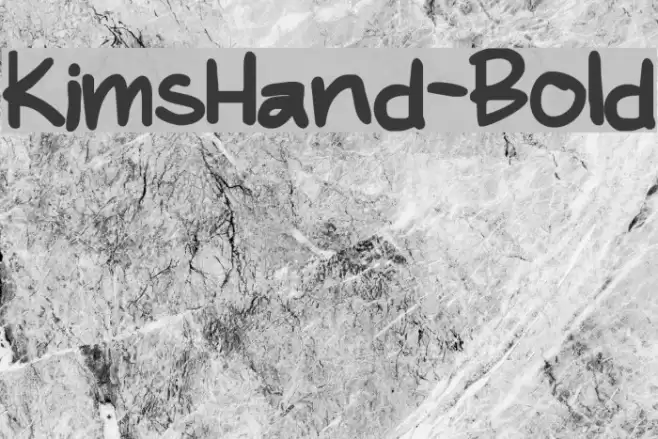 KimsHand-Bold Шрифта examples