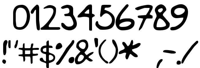 KimsHand Font OTHER CHARS