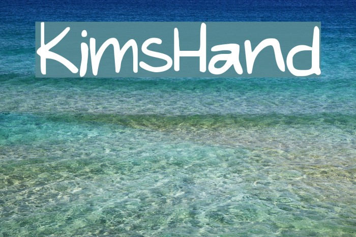 KimsHand Font examples