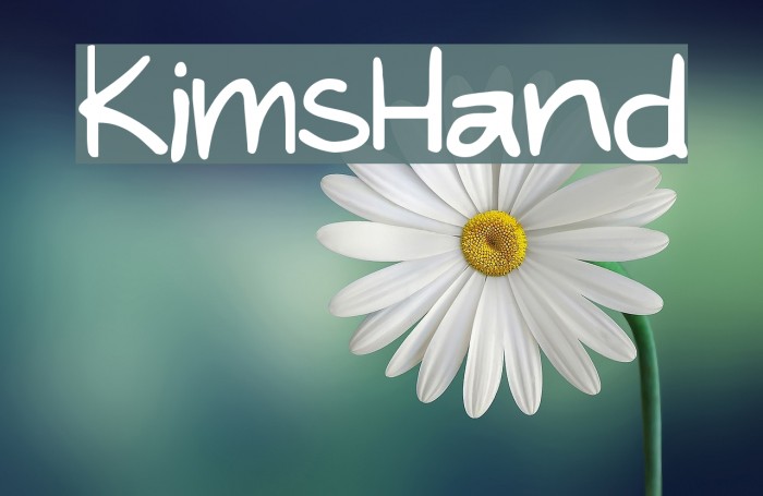 KimsHand Font examples