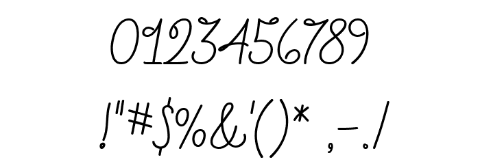 Kind Handwriting Font OTHER CHARS