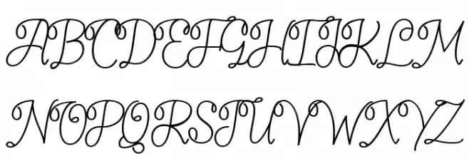 Kind Handwriting 字体 大写