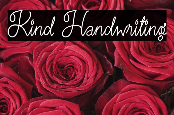 Kind Handwriting Example 2