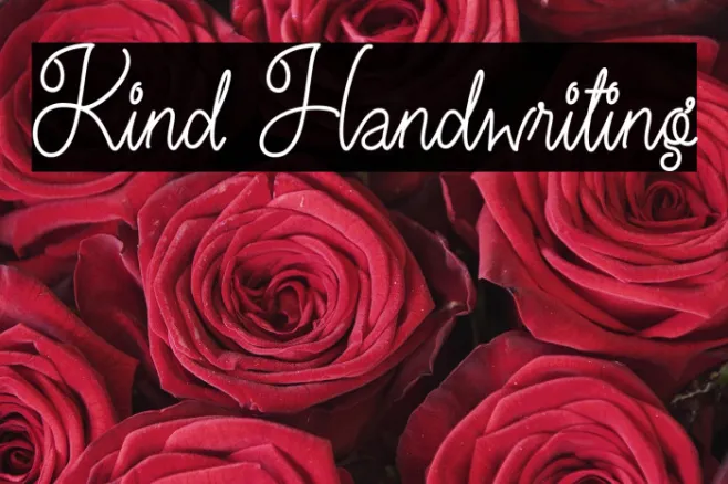 Kind Handwriting Example 2