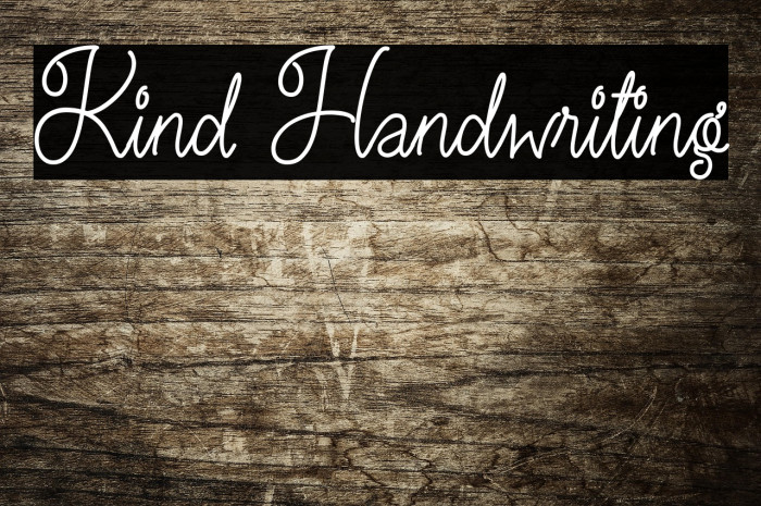 Kind Handwriting Example 3