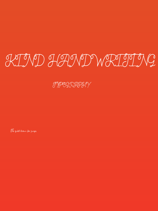 Kind Handwriting Poster