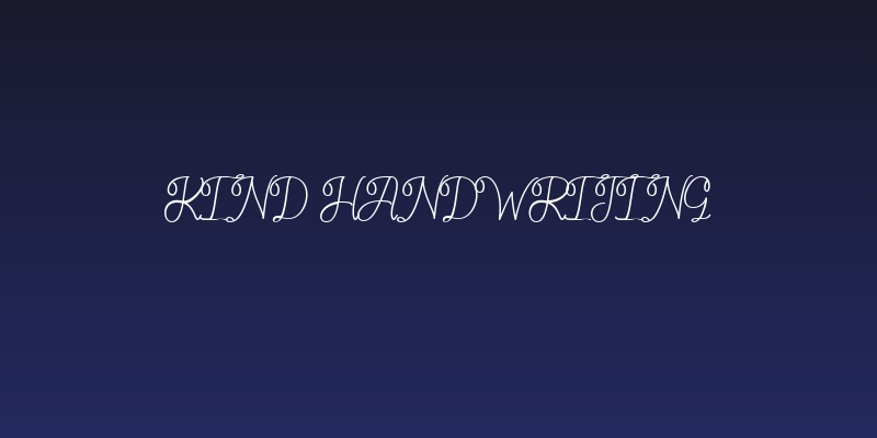 Kind Handwriting Social Header
