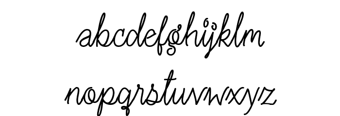 Kind Handwriting Font LOWERCASE