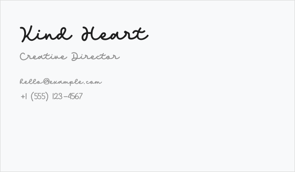 Kind Heart Business Card