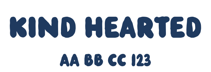 Kind Hearted Font Preview