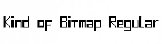 Kind of Bitmap Regular  नि: शुल्क फ़ॉन्ट्स डाउनलोड