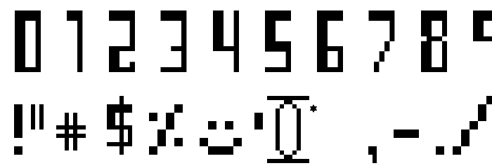 Kind of Bitmap Regular Font OTHER CHARS