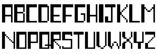 Kind of Bitmap Regular Schriftart Groß