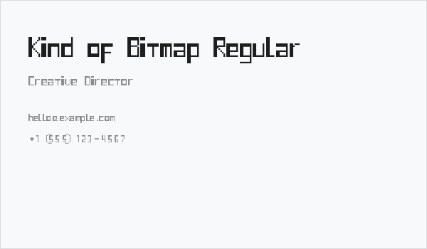 Kind of Bitmap Regular Business Card
