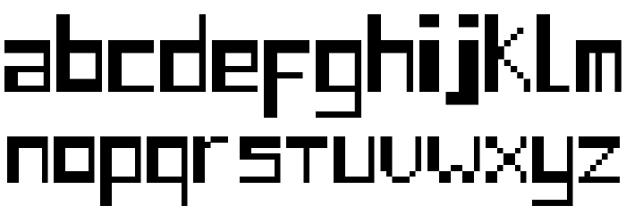 Kind of Bitmap Regular Font LOWERCASE