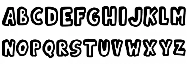 Kinda 3D Font UPPERCASE
