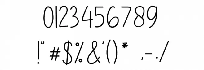 Kinda Sweet Font OTHER CHARS