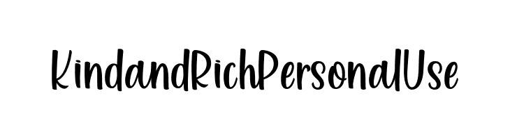KindandRichPersonalUse  font caratteri gratis