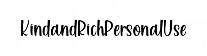 KindandRichPersonalUse  Скачать бесплатные шрифты