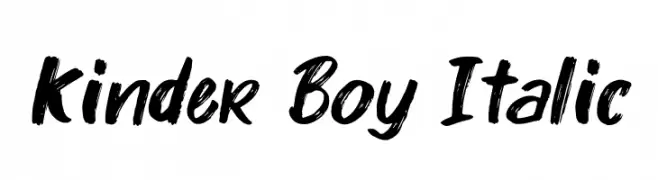Kinder Boy Italic  Fuentes Gratis Descargar