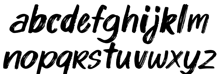 Kinder Boy Italic Font LOWERCASE