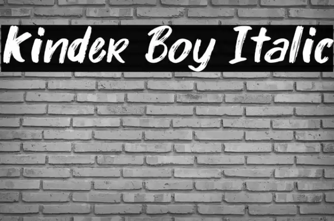 Kinder Boy Italic Schriftart examples
