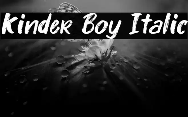Kinder Boy Italic Schriftart examples