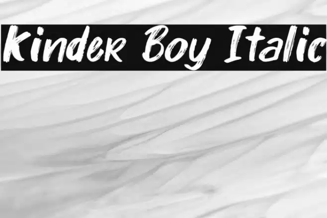 Kinder Boy Italic Schriftart examples