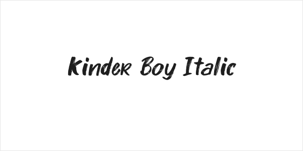 Kinder Boy Italic Logo